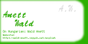 anett wald business card
